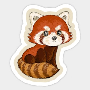 Handsome red panda Sticker